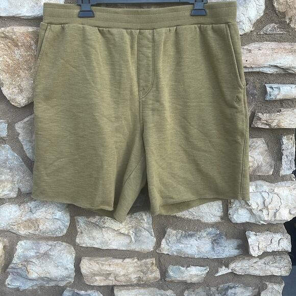 Volcom "true to this" green cotton pull-on comfort shorts size large - Picture 7 of 9